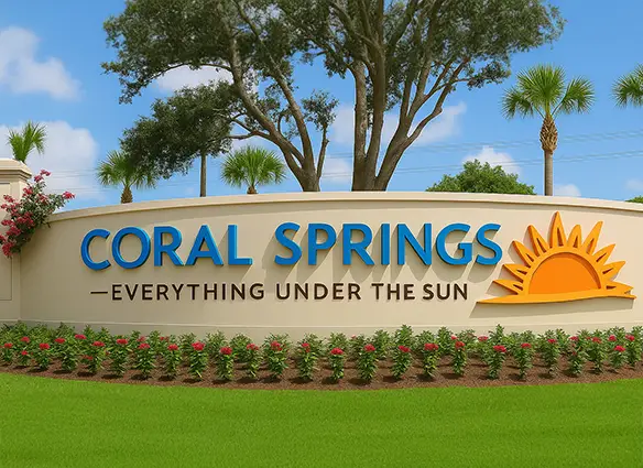 Coral Springs City Sign