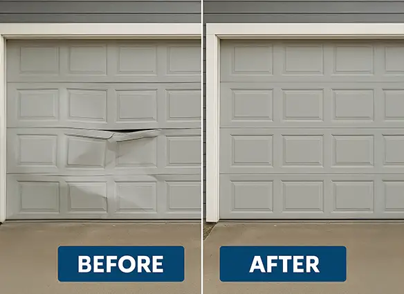 Before-Broken Garage Door Wont Open - After - Like New